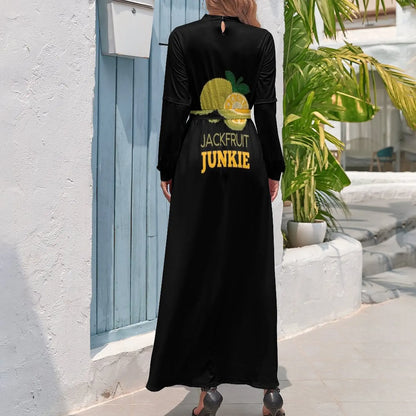 Funny Vegan Jackfruit Junkie product Long Dress summer women's suit Female clothing