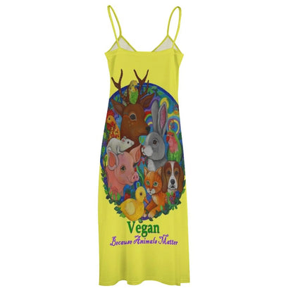 New Vegan because Animals Matter Sleeveless Dress prom dresses 2023 women's summer dresses 2023 Women dresses summer